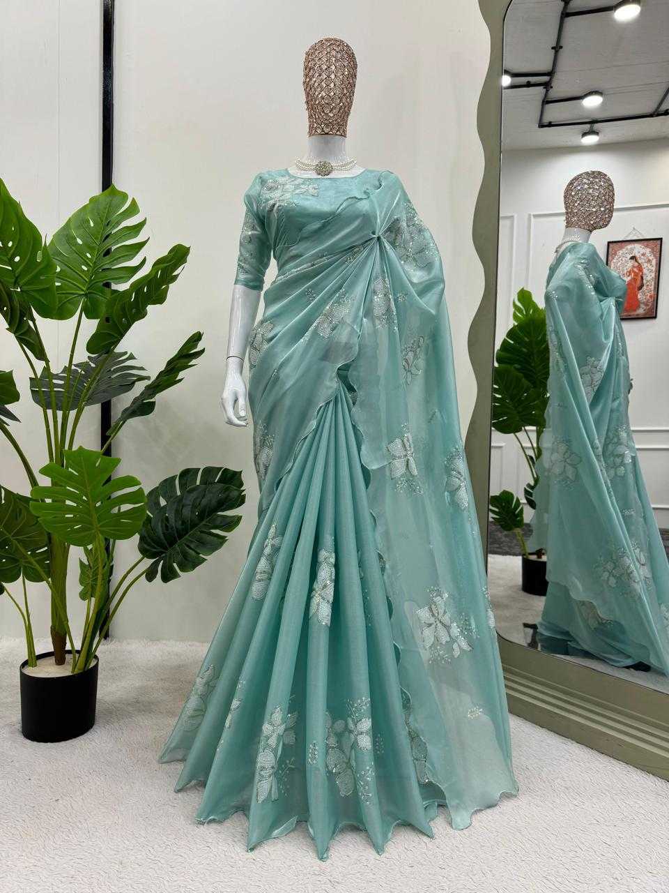 YNF JIMMY CHOO JHT CHAAYA SAREES WHOLESALE FANCY CHIFFON JIMMY CHOO RAKHI SAREES MANUFACTURER     